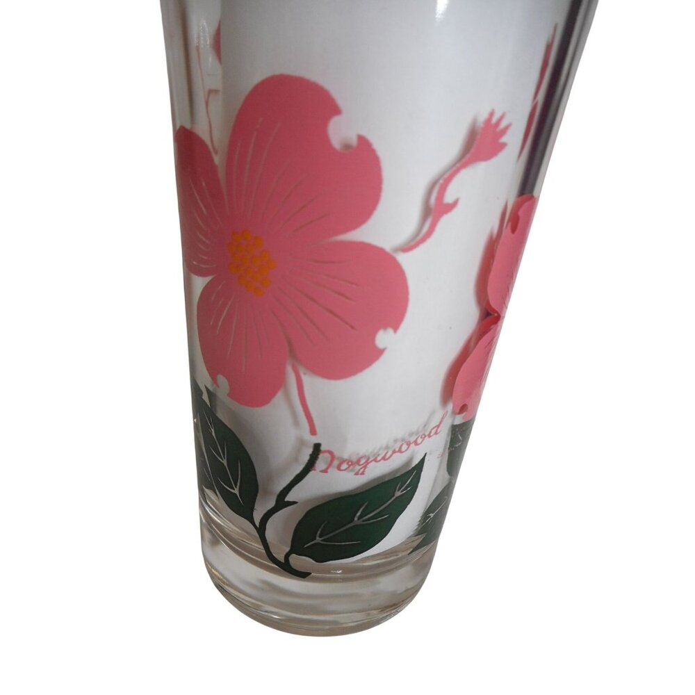 MCM Peanut Butter Drinking Juice Glass Tumbler Dogwood Estate find 5"  Pink #4 - Picture 3 of 4